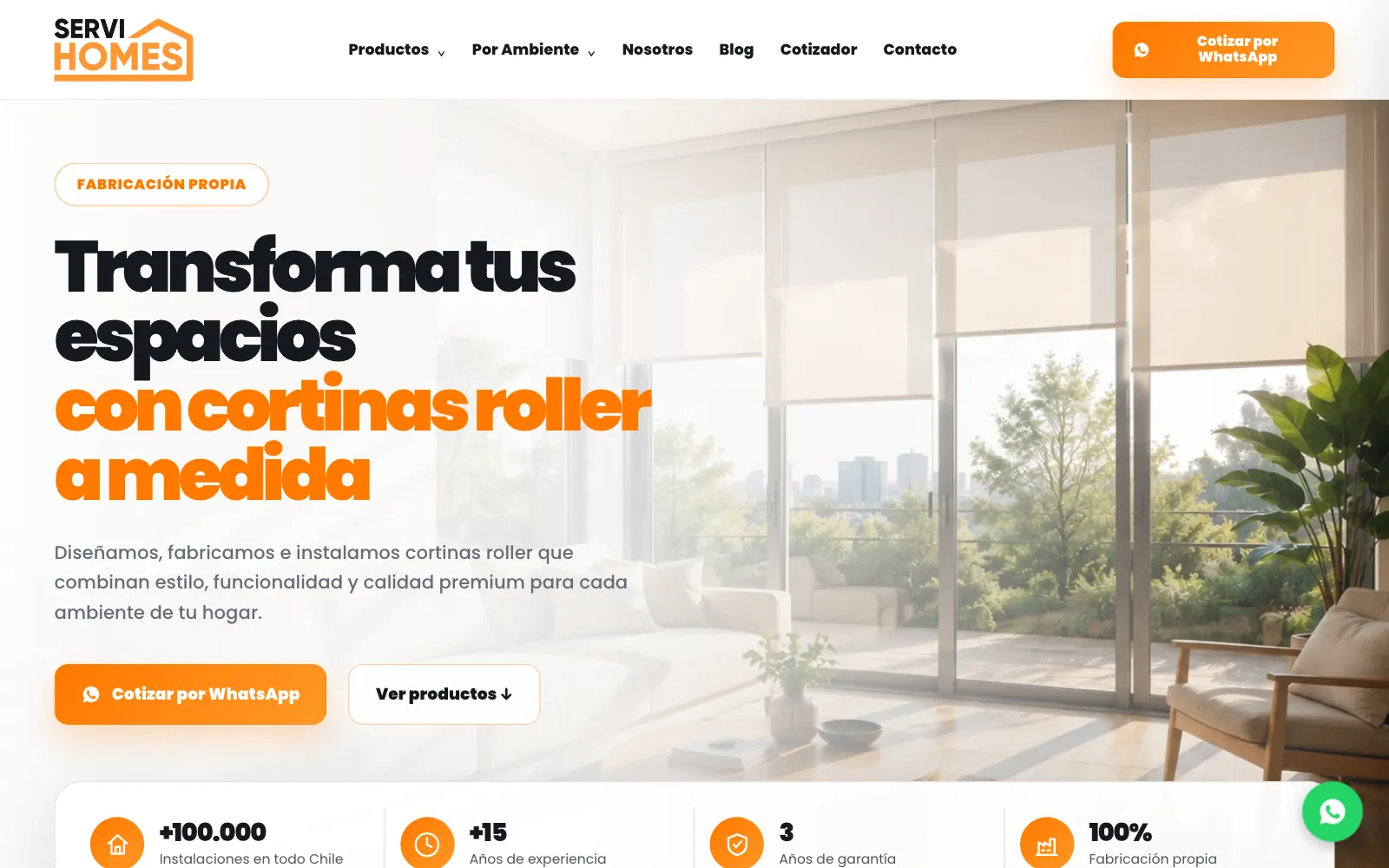 Sitio de Servihomes hecho por Colorway