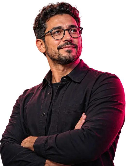 Persona de brazos cruzados