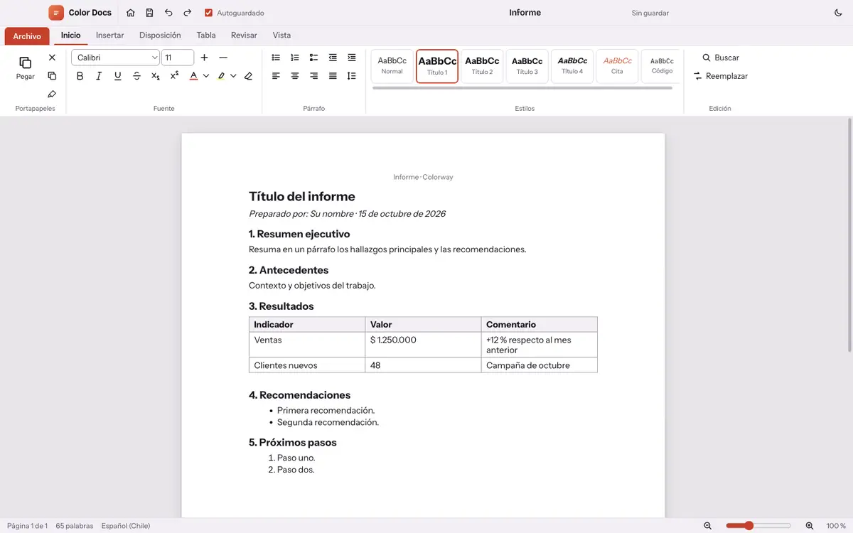 Color Office: módulo Color Docs